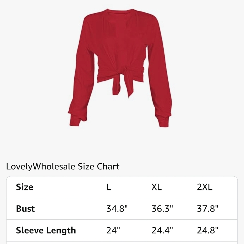 Red Women's Crop Top - Picture 5 of 7